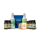 Komplet produktów w zestawie Metabolic Active NSP Nature’s Sunshine: Czerwona Koniczyna, Liver Health Formula, Chlorofil w Płynie, Power Meal waniliowy, Solstic, Sok Aloesowy, Super Complex, MSM i Gentle Move.