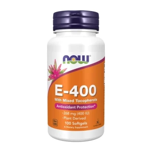 Witamina E-400 IU (100 kaps.) | NOW Foods