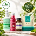 Zestaw Złota Czwórka NSP Nature’s Sunshine z Chlorofilem w Płynie, Zambrozą, Bifidophilus i Loclo.