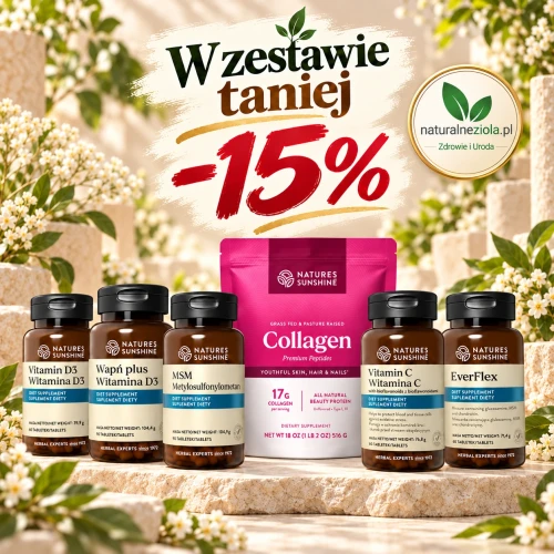 Zestaw Kości i Stawy Nature’s Sunshine – 6 produktów z wapniem, witaminami, kolagenem i MSM. Kup w zestawie 15% taniej!